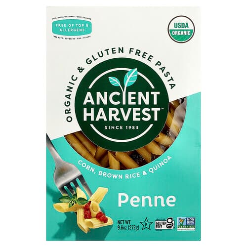Ancient Harvest, Organic & Gluten Free Pasta, Penne, 9.6 oz (272 g)