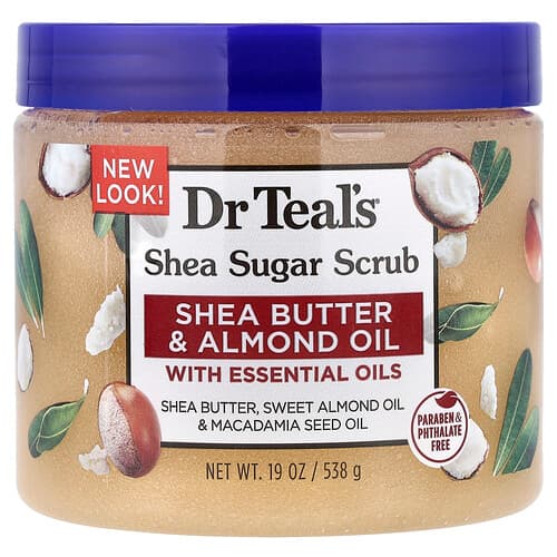 Dr. Teal's, Shea Sugar Scrub, Shea Butter & Almond Oil , 19 oz (538 g)