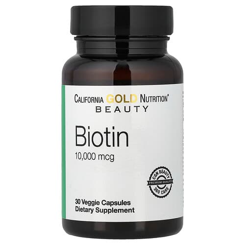 California Gold Nutrition, Biotin, 10,000 mcg, 30 Veggie Capsules