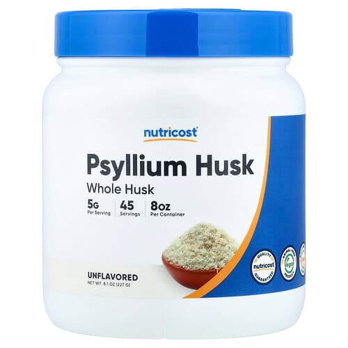 Nutricost, Psyllium Husk, Whole Husk, Unflavored, 8.1 oz (227 g)