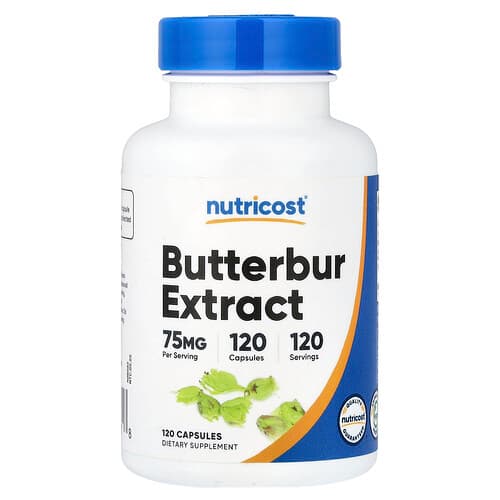 Nutricost, Butterbur Extract, 75 mg, 120 Capsules