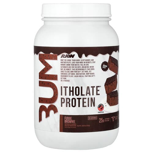 Raw Nutrition, Bum, Itholate® Protein, Fudge Brownie, 30.86 oz (875 g)