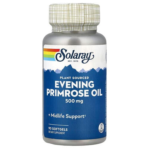Solaray, Plant Sourced Evening Primrose Oil, 500 mg, 90 Softgels