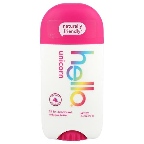 Hello, 24 Hr Deodorant with Shea Butter, Unicorn, 2.6 oz (73 g)