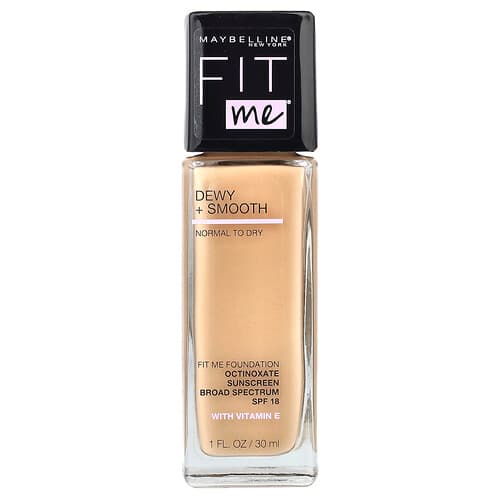 Maybelline, Fit Me®, Dewy + Smooth Foundation, 125 Nude Beige, 1 fl oz (30 ml)