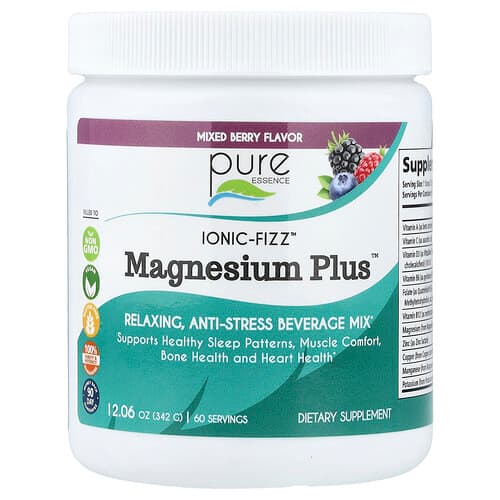 Pure Essence, lonic-Fizz™, Magnesium Plus™, Mixed Berry, 12.06 oz (342 g)