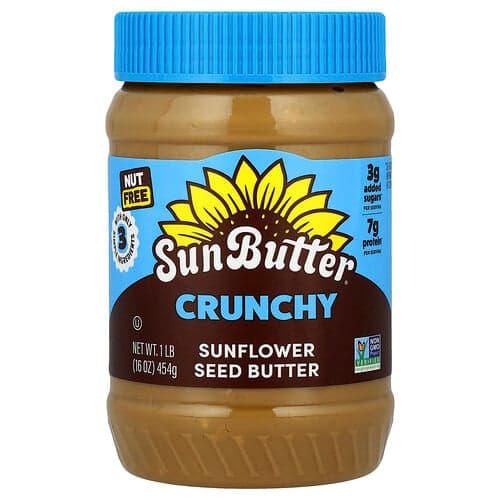 SunButter, Sunflower Seed Butter, Crunchy, 16 oz (454 g)