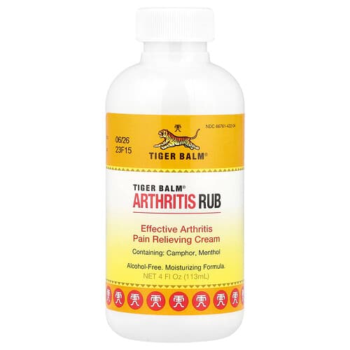 Tiger Balm, Arthritis Rub, Alcohol-Free, 4 fl oz (113 ml)
